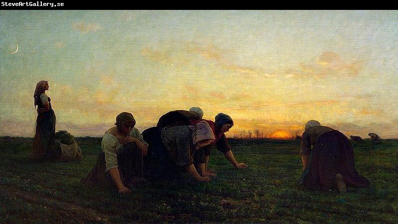 Jules Breton The Weeders, oil on canvas painting by Metropolitan Museum of Art